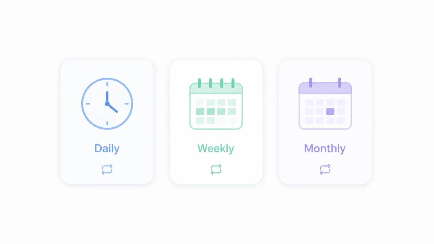 Slotmark recurring reminders for daily, weekly, and monthly tasks