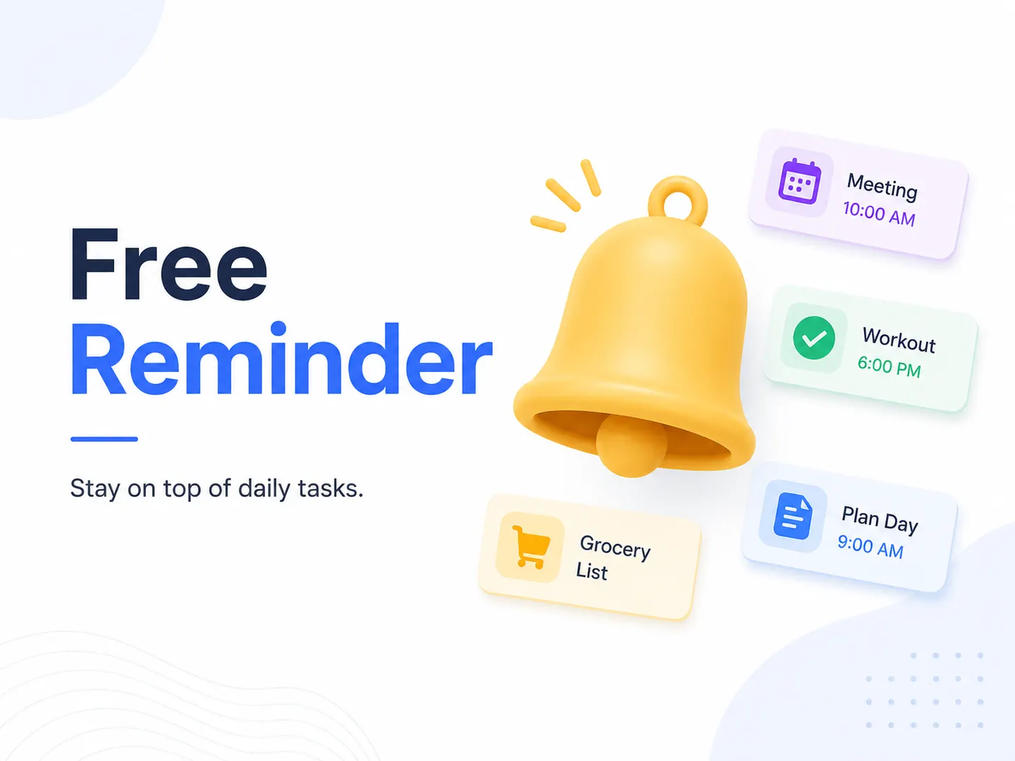 Free reminder for daily tasks with simple Slotmark scheduling